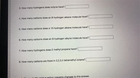 Solved 2 How Many Hydrogens Does Octene Have 3 How Many Chegg