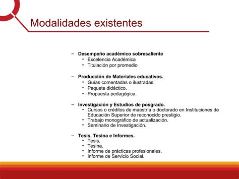 Modalidades De Titulaci N Tesis I Ppt