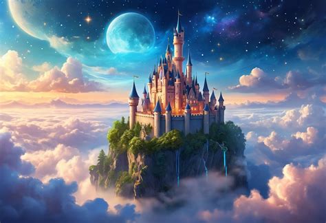 Enchanted Castle In The Clouds Stable Diffusion Online