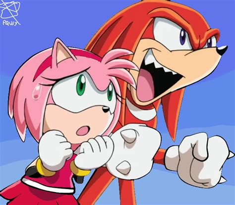 Amy And Knuckles In Sonic X Style Movie By Paulinaolguin On Deviantart