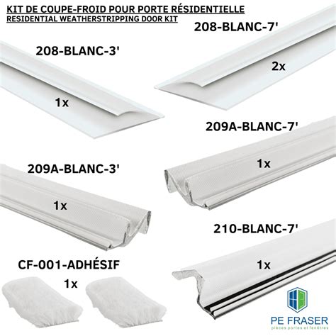 Kit Complet Coupe Froid Blanc Tour De Porte Acier Blanc Pi Ces