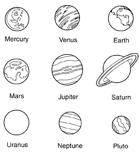 Planeten Zonnestelsel Afdrukbare Kleurplaten Zonnestelsel Kleurplaten