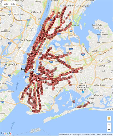 NYC SUBWAY MAP | 4 TRAIN STOPS