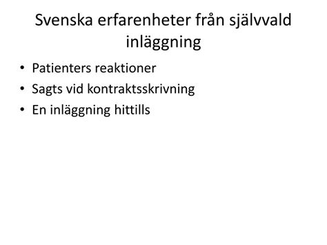 PPT Självvald inläggning PowerPoint Presentation free download ID