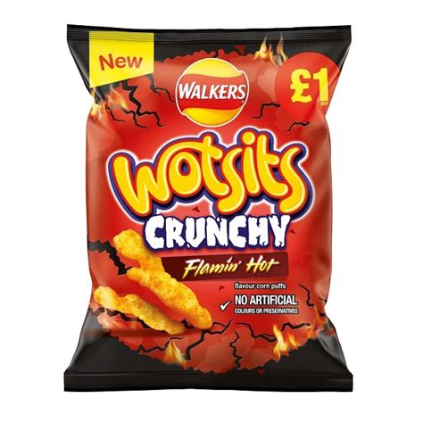 Wotsits Crunchy Flaming Hot 60g