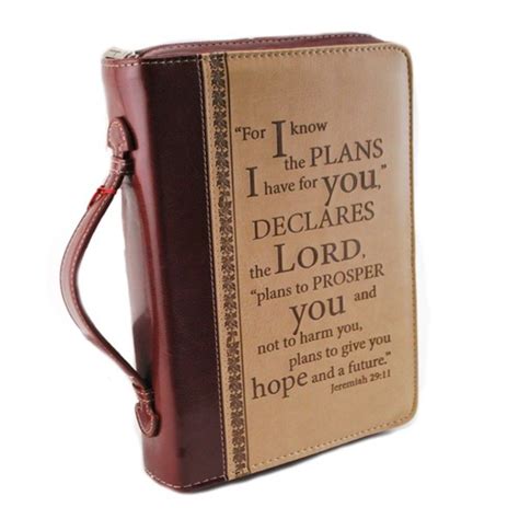 Lux Leather Bible Cover With Scripture Verse Leather Bible Cover