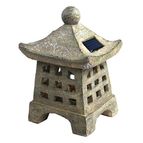 Clearance Pagoda Garden Statue Solar Pagoda Lantern Outdoor Pagoda