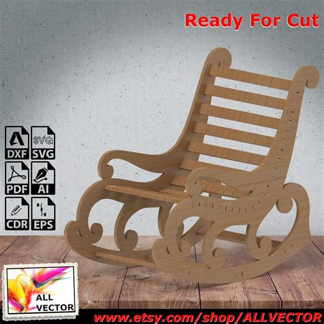 Rocking Chair Laser Cut CNC Cutting CNC Router Digital Etsy