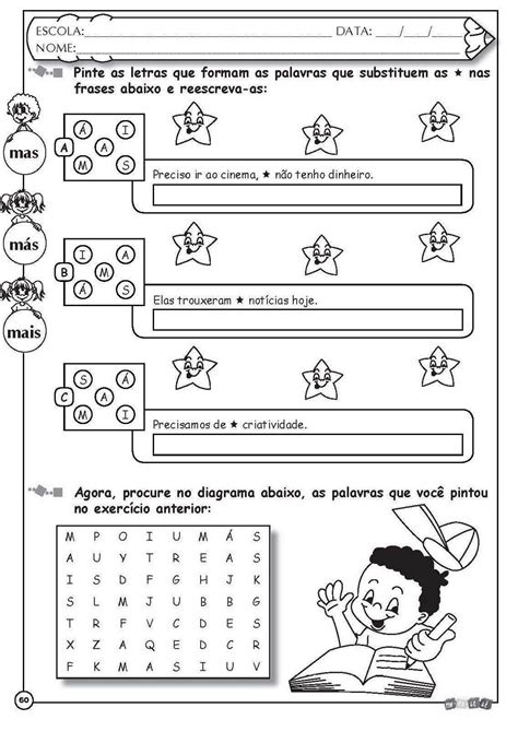 Blog Educação de Valor Atividades Uso do mas más e mais