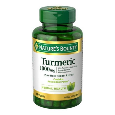 Natures Bounty Turmeric Black Pepper Extract Antioxidant Health