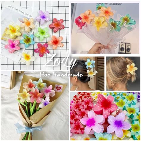 Kẹp Tóc Hoa Sứ Hoa Đại hot trend nhiều màu Shopee Việt Nam