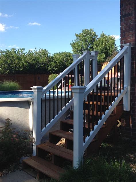 Durables Vinyl Stair Railing, Bradford White #vinylrailing #deckrailing ...