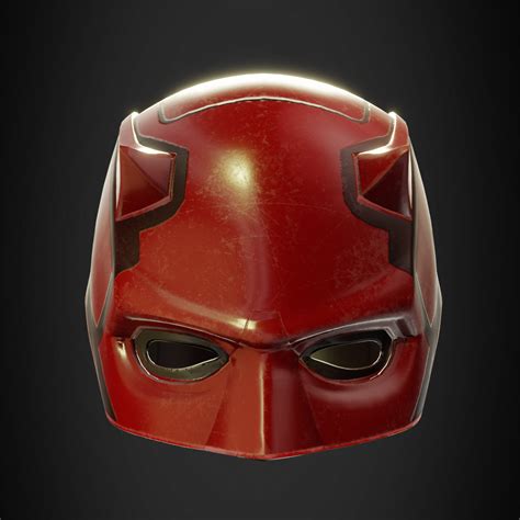 STL File Daredevil Mask 3D Print Model For Cosplay Low Poly 3D Print