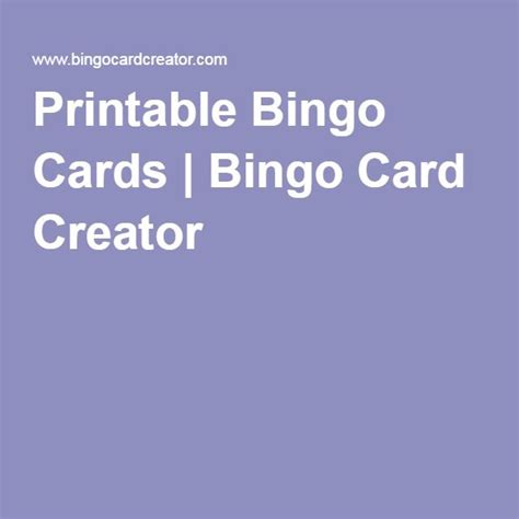 Printable Bingo Cards | Bingo Card Creator Bingo Card Creator, Music ...