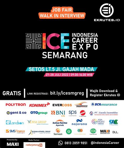 Ada Ratusan Lowongan Kerja Di Indonesia Career Expo Semarang 27 Juli