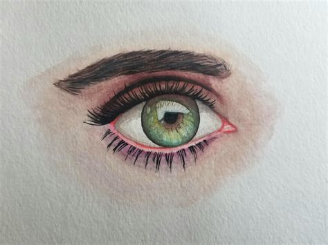 Eye Painting, Watercolor, 5x5" : r/Art