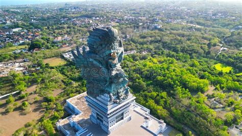 Amazing Aerial View Of Patung Garuda Wisnu Kencana In Bali Stock Photo