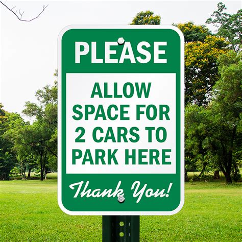 Allow Space For 2 Cars To Park Here Sign Fast Shipping Sku K 0212