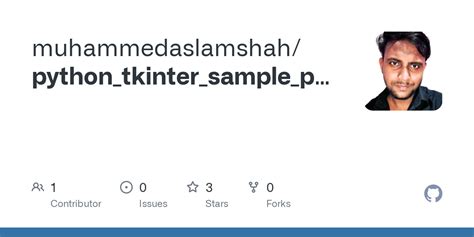 Github Muhammedaslamshah Python Tkinter Sample Project