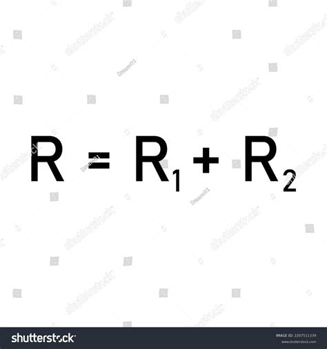 Resistance Series Formula Isolated On White Stock Vector (Royalty Free ...