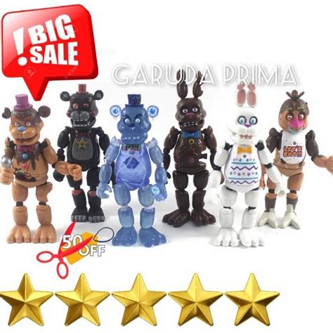 Jual Five Nights At Freddys Action Figure With Light Movable Joints