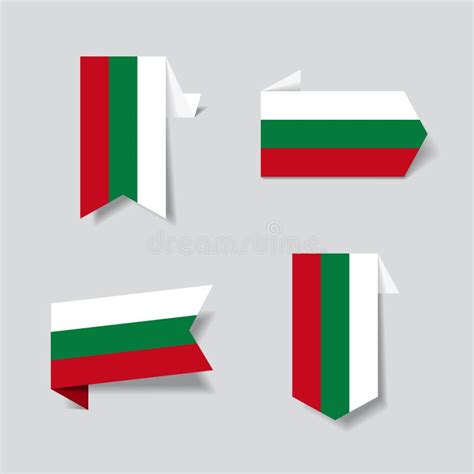 Bulgarian Flag Stickers and Labels. Vector Illustration. Stock Vector ...