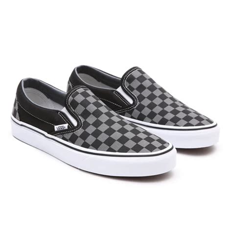 Zapatillas Checkerboard Old Skool Slip On Negro Gris Vans