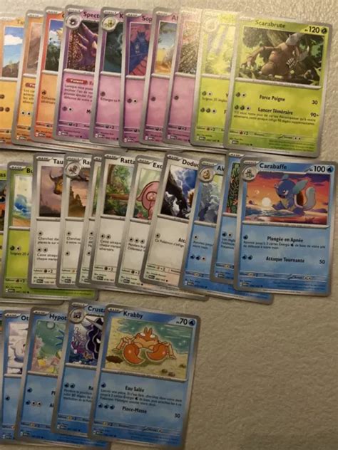 LOT DE 37 Cartes Pokemon 151 Ev3 5 Communes Et Unco Neuves Fr Sans