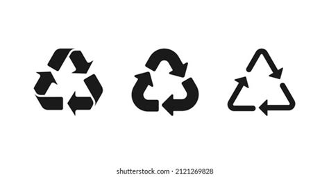 Universal Recycling Symbol Isolated On White Stock Vector Royalty Free