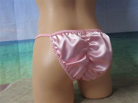 Satin Classic Rear String Bikini Sissy Boyfriend Pantie Etsy Uk
