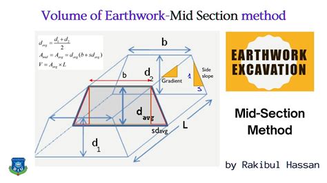 Volume Of Earthwork Calculation Mid Section Method Quantity Survey Or