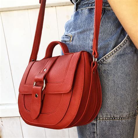 Handcrafted Red Leather Saddle Bag By Debbie Macpherson Atelier In 2022