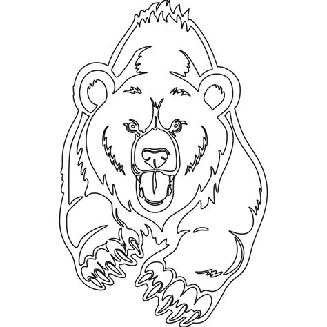 Detailed Charging Grizzly Svg Grizzly Bear Svg Files Laser Svg Files