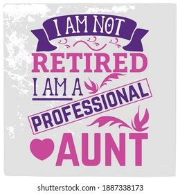 Aunt T Shirt Design Hand Lettering Stock Vector Royalty Free