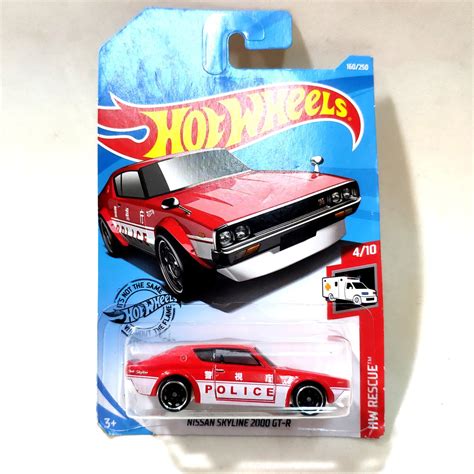 Hot Wheels Nissan Skyline Gt R Red White Police Gtr Shopee