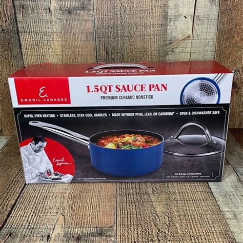 Emeril Lagasse Kitchen Emeril Lagasse Premium Ceramic Nonstick Cookware 5 Qt Sauce Pan With