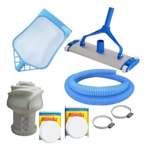 Kit Limpeza Piscina Mangueira Aspirador Peneira Flutuador Mercadolivre