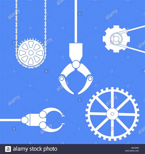 Mechanical Arms Cogs And Chains Stock Vector Image And Art Alamy