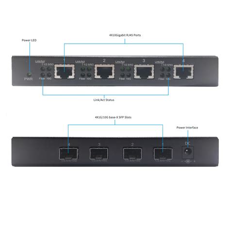 Fiber Media Converter 4*10G SFP+4*10G LAN Port Media Converter Fast ...