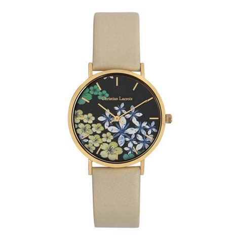 Montre Femme Christian Lacroix FLOWER GALAXY CLW414 Bracelet Cuir