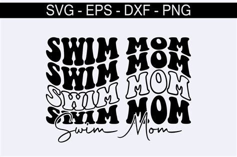 Swim Mom Retro Svg Design Graphic By T Shirt World · Creative Fabrica