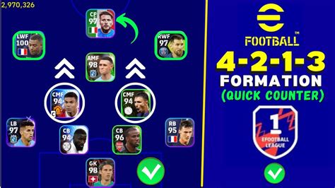 4 2 1 3 Formation X Quick Counter 🔥 Gameplay Best Formation To