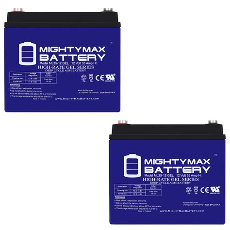 12v 35ah Gel Nb Replacement Battery Compatible With Electric Mobility Rascal Scooter Wheelchair