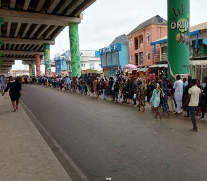 Photos Passengers Groan As Fuel Scarcity Long Queues Hit Lagos Abuja