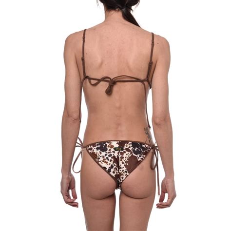 F K Bikini Triangolo Con Slip Laccetto Regolabile In Tessuto Lycra