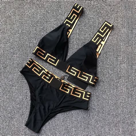 Triangle Beach Bra Set: Embroidered Letter Split Bikini For Women From ...