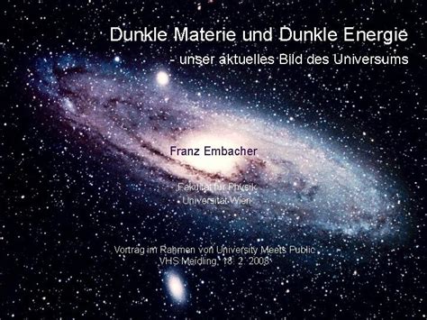 Dunkle Materie Und Dunkle Energie Unser Aktuelles Bild