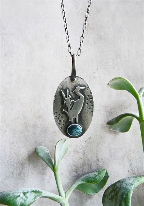 Blue Heron Good Medicine Animal Totem Necklace With American Etsy