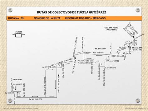 RUTAS DE COLECTIVOS DE TUXTLA GUTIERREZ RUTA 63