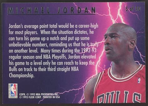 Michael Jordan 1993 Fleer Ultra Scoring Kings 5 CHICAGO BULLS HOF